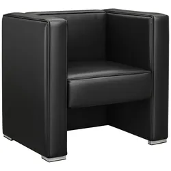 LINO | Clubsessel | Schwarz | Leder