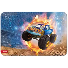 ROTH Schreibtischunterlage Monstertruck bunt Kunstleder 59,0 x 39,0 cm,