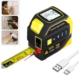 5-meter-laser-maßband, 80-meter-laser-entfernungsmesser, Laser-fadenkreuz  Lcd-display  8 Messmodi  Elektronische Zweiachsen-winkelverstellung