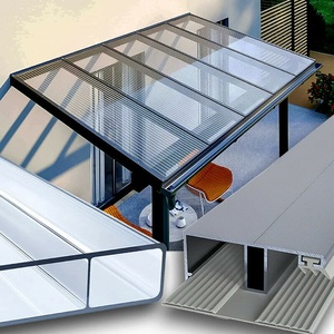 Terrassenüberdachung Acrylglas 16 mm 16/32 glasklar  Alu-Gummi