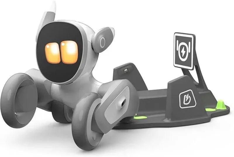 loona KEYI Hochwertiger Haustier-Begleitroboter mit Ladestation (intelligente KI (ChatGPT-4) integriert, Sprach- und Gestensteuerung, Echtzeitinteraktion, Hausüberwachung), Roboterhund, Elektronisches Haustier