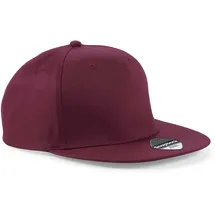 Beechfield 5 Panel Snapback Kappe Burgundy One Size
