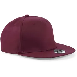 Beechfield 5 Panel Snapback Kappe Burgundy One Size