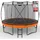 Kinetic Sports Trampolin Outdoor 'Ultimate Pro' Ø 244/305/366/427 cm – Kindertrampolin mit Leiter, Gartentrampolin im Kürbis-Design, bis zu 160 kg Sunset Orange 366 cm