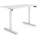 eSmart Germany ETX-121WW 140x70cm Weiß Ergonomischer Steh-Sitz-Schreibtisch Stufenlos elektrisch höhenverstellbar 73,5-123,5cm 3x Memory Aktivitätserinnerung Soft-Start/Stopp Schnelle Montage