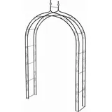 Siena Garden Rosenbogen Oxford 150 x 36 cm Anthrazit