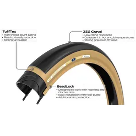 panaracer Gravelking Slick Reifen, schwarz/schwarz, 700X35C