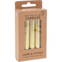 home&styling collection Metallische Tischkerzen aus Paraffin, 10 cm