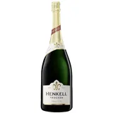 Henkell Sekt Trocken (1 x 3 l) - Veganer Sekt in großer Doppelmagnum Flasche, zum Verschenken, als Geschenk, zur Hochzeit, fruchtig frisch, feinperlig, VEGAN