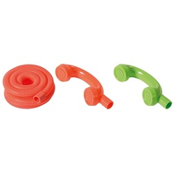 EDUPLAY Lernspielzeug Schlauchtelefon, 2 Hörer mit 3 m Schlauch rot