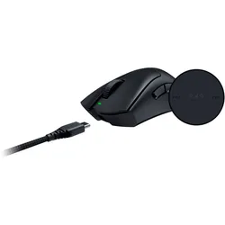 Razer DeathAdder V3 Pro Schwarz + Charging Puck - Ultra leichte kabellose ergonomische E-Sport-Maus inkl. Charging Puck