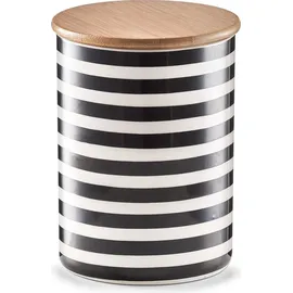 Zeller Vorratsdose Stripes schwarz/weiß Ø 11,5 x 15 cm 0,9 l