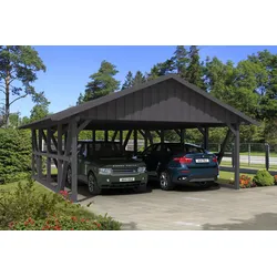 Skan Holz Schwarzwald - Satteldach Doppelcarport 684 cm Holzcarport
