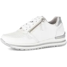 Gabor Sneaker Low Damen Weite H Weiß/Silber 35,5