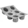 De Buyer DeBuyer 1834.21D Mini Elastomoule, Silikon, grau, 21 x 17,5 x 5,1 cm
