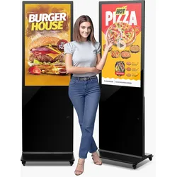 VEVOR Digitaler Kundenstopper Touchscreen 2K UHD LCD 109cm Werbetafel Kino