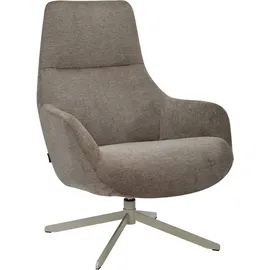 otto home Drehsessel OTTO HOME "CLARINDA moderner Ohrensessel drehbar, TV-Sessel, Relaxsessel", grau (taupe), B:76cm H:100cm T:81cm, metal frame, plywood, foam, fabric, metal base, Sessel, Drehsessel, 360-Grad drehbar, robustes Metallgestell