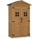M MCombo Gartenschrank Gartenhaus Holz Wetterfest, Geräteschrank Gerätehaus Outdoor, für Außenbereich Garten Terrasse, Geräteschuppen 1152 (Na...