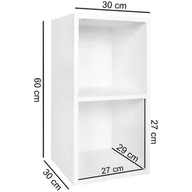 KADIMA DESIGN Standregal 30 x 60 x 30 cm Weiß