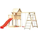 Akubi Spielturm Frieda Set C mit Rutsche rot 91185