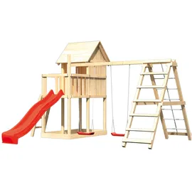 Akubi Spielturm Frieda Set C mit Rutsche rot 91185