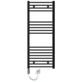 luxebath Elektrischer Badheizkörper Sahara 500x1200 mm Anthrazit gerade Seitenanschluss & Heizstab 1200W Thermostat & Digitalanzeige,