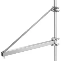 Arebos Seilwinden-Schwenkarm AR-HE-SK1000, bis 1000 kg Tragkraft, Auszugslänge 750 mm, Rohr-/ Wandmontage