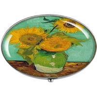 Van Gogh Sonnenblume Vincent Van Gogh Glaskunst Foto Box - Charm Pillendose - Glas Candy Box