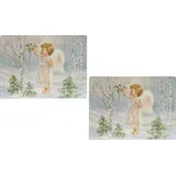 Myflair Set/2 Platzset 'Winterengel' aus MDF, Kork,