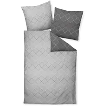 JANINE Bettwäsche anthrazit platin), 155x200 cm, Schlaftextilien, Bettwäsche Bettwäsche, Satin-Bettwäsche