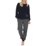 normann Frottee Pyjama gestreift Blau 56-58