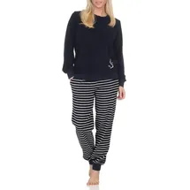normann Frottee Pyjama gestreift Blau 56-58