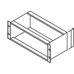SCHROFF 19-Winkel Typ F mit / ohne Grifflöcher für Textildichtung - 19"WINKEL 4HE O.GR. 2STK"