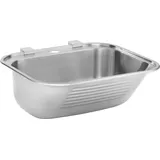 Ausgussbecken aus Edelstahl Satin/ Glanz für Keller Werkstatt, mit Hahnloch