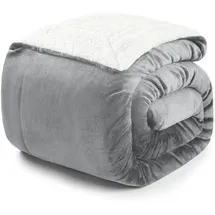 Blumtal Kuscheldecke, Grau, Textil, Rechteckig, 240x220 cm Oeko-Tex® Standard 100, Wohntextilien, Decken, Kuscheldecken