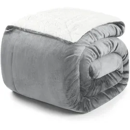 Blumtal Kuscheldecke, Grau, Textil, Rechteckig, 240x220 cm Oeko-Tex® Standard 100, Wohntextilien, Decken, Kuscheldecken