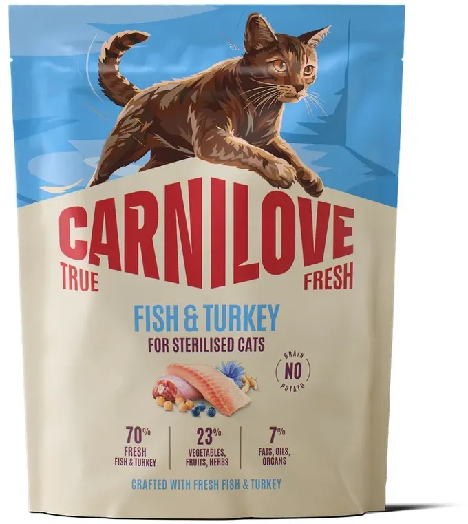Carnilove True Fresh Cat Fisch & Truthahn für kastrierte erwachsene Katzen 2kg