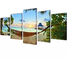 vidaXL Bilder Dekoration Set Hängematte 100 x 50 cm