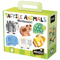 Headu Tactile Animals Montessori Puzzle 1-4 Jahre, Mehrfarbig, IT20188