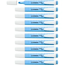 Textmarker - STABILO swing cool Pastel - 10er Pack - Himmlisches Blau