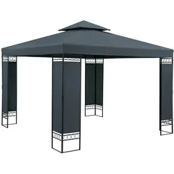 Pavillon Lorca Anthrazit 3x3m UV-Schutz 50+