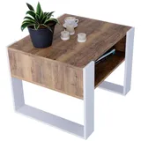 raumhirsch furniture Couchtisch Karo65 Weiß Holzwerkstoff 65 x 45 cm