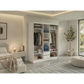 MKS Schiebetürenschrank DIANA 180 x 216 x 61 cm Weiß