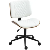 Homcom Bürostuhl, Weiß, Textil, 52x90x53 cm, Arbeitszimmer, Bürostühle, Drehstühle