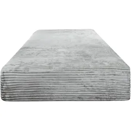 ASPERO Spannbettlaken Flanell 90-100 x 200 cm grau 2 St.