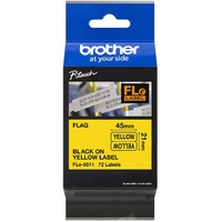Brother FLe-6511 Beschriftungsband, 21x45mm, schwarz/gelb, 72 Stück (FLE6511)