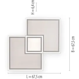 just light. Edging 1 LED 67,7 x 67,7 cm weiß