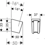 Hansgrohe Brausehalter Porter S fest. Haltep., aus Kunststoff, chrom