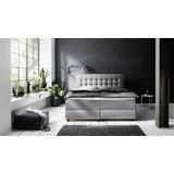 Atlantic Home Collection LILO Boxbett Massivholz, grau 180 x 200cm