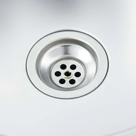 vidaXL Spüle mit Abtropffläche silber Edelstahl Handbetätigung 600 x 600 mm